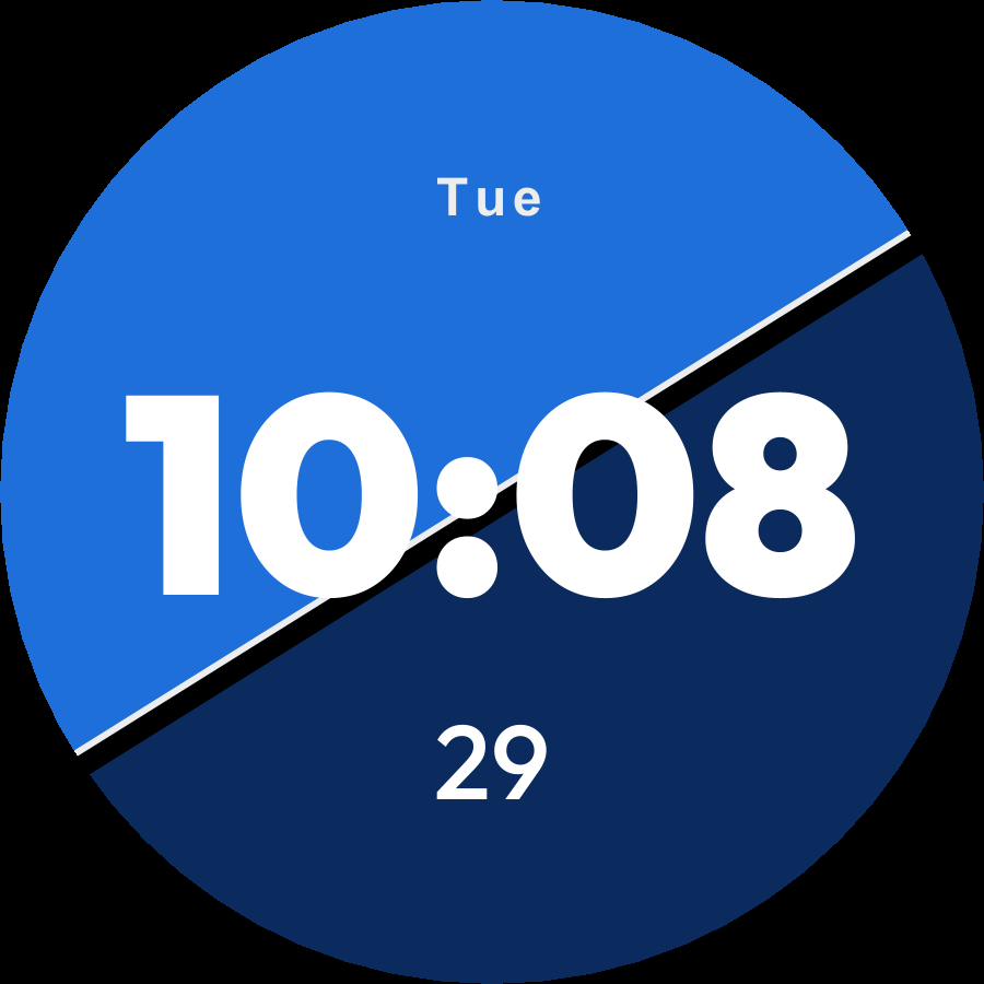 Duotone watch face, Sky theme