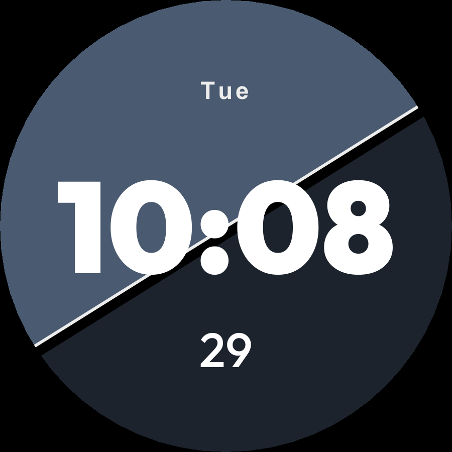 Duotone watch face, Slate theme