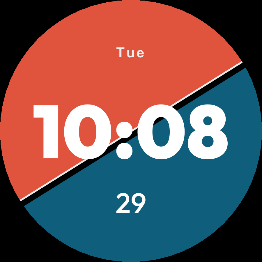 Duotone watch face, Summer theme