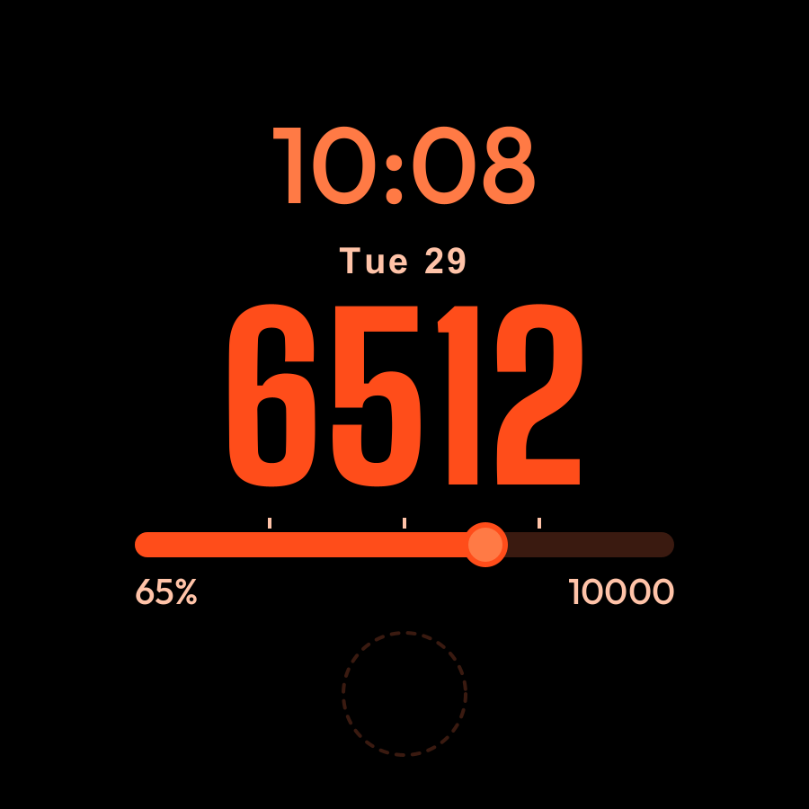 Walker watch face, Ember theme