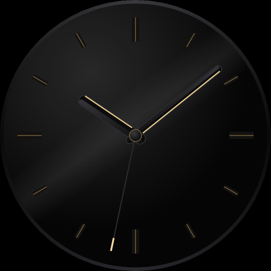 Obsidian Lux watch face, Gold theme