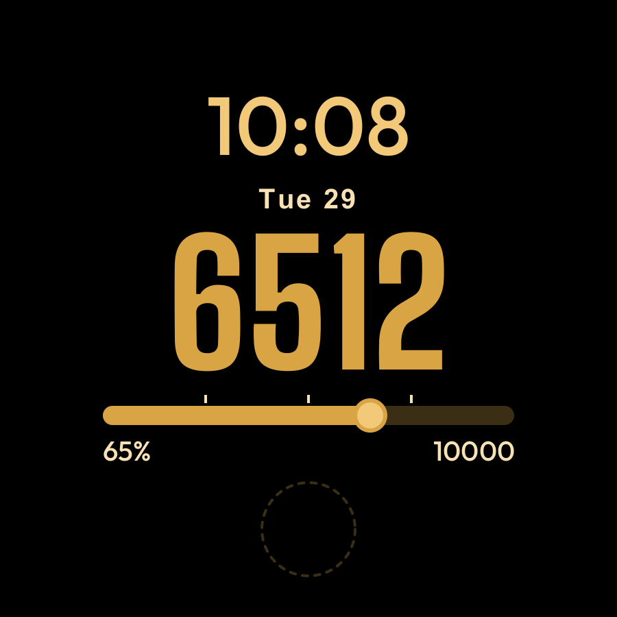 Walker watch face, Gold theme