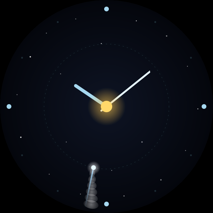 Comet watch face, Ice theme