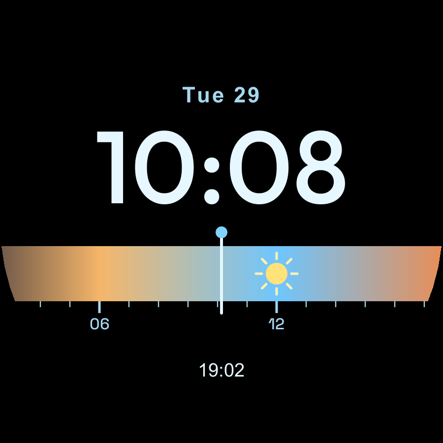 Day Night watch face, Ice theme