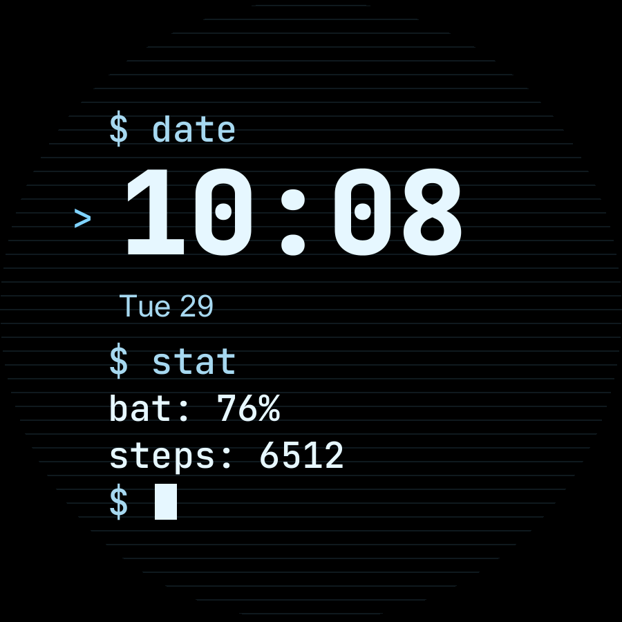 Terminal watch face, Ice theme