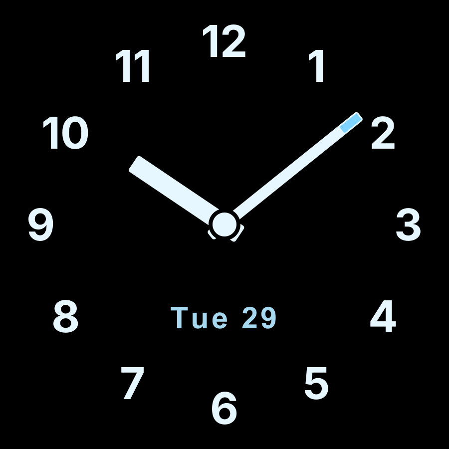 Clear Analog watch face, Ice theme