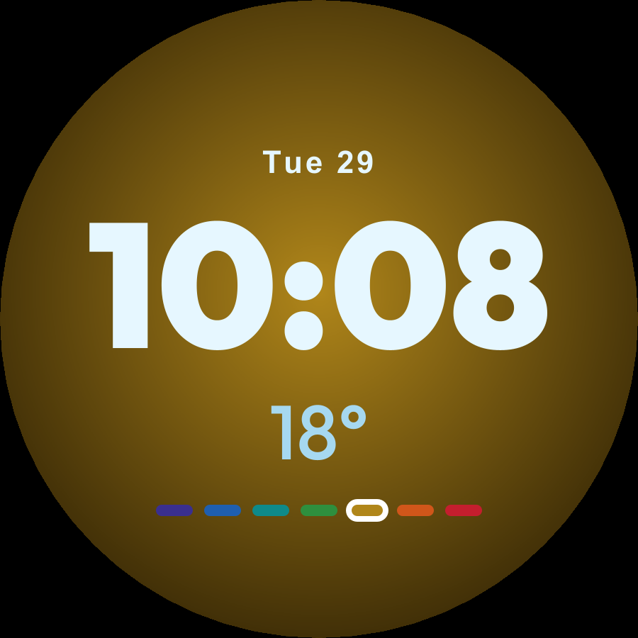 Outside watch face, Ice theme
