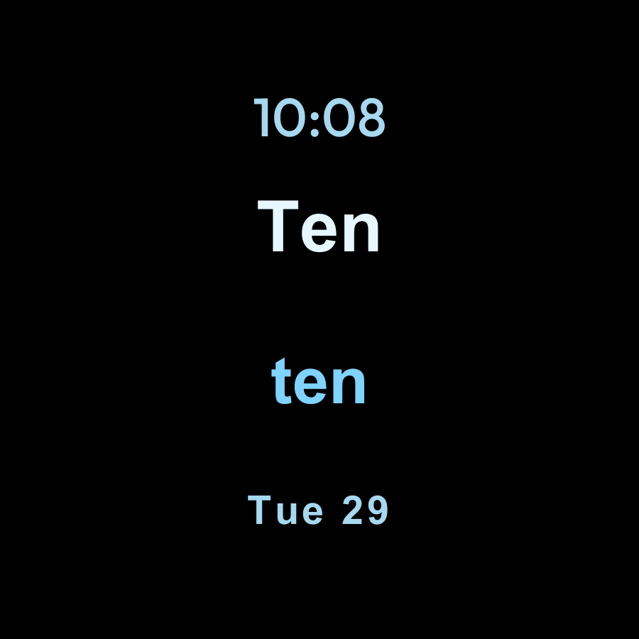 Say Time watch face, Ice theme