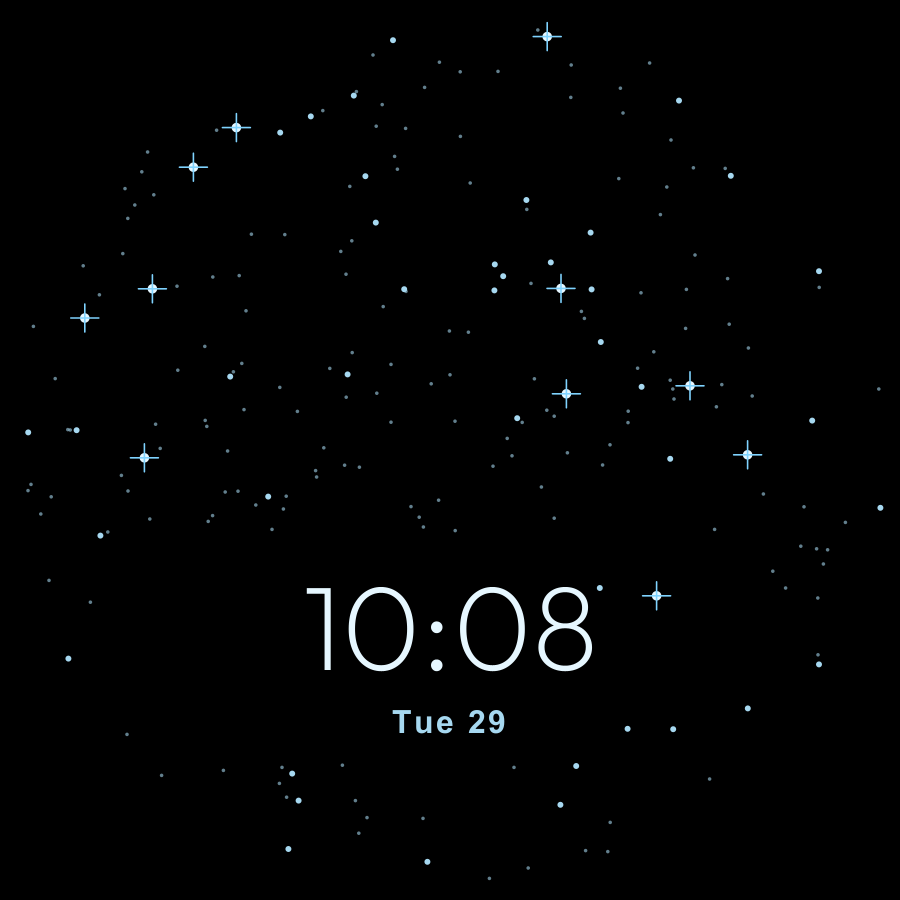 Starfield watch face, Ice theme