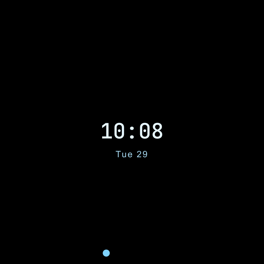 Mono Dot watch face, Ice theme