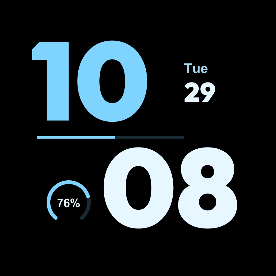 Stack watch face, Ice theme