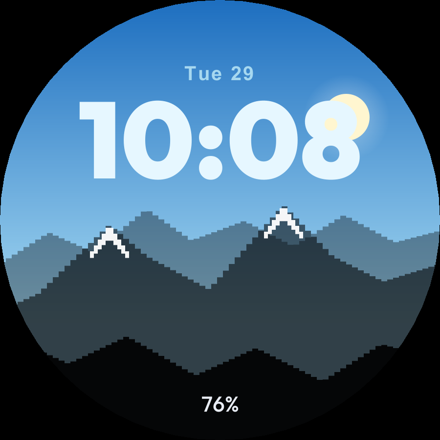 Peak watch face, Ice theme