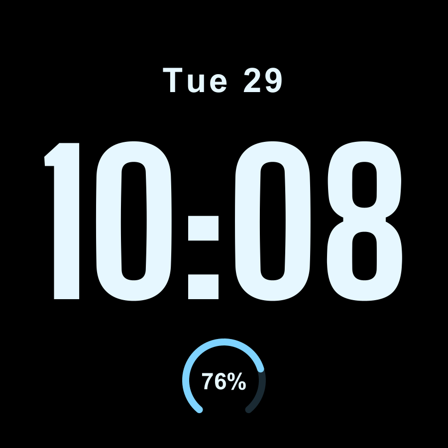 Giant watch face, Ice theme