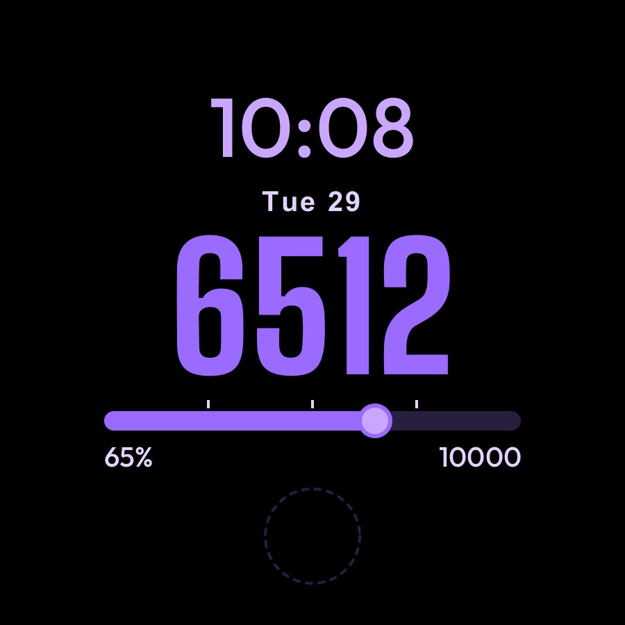 Walker watch face, Lilac theme