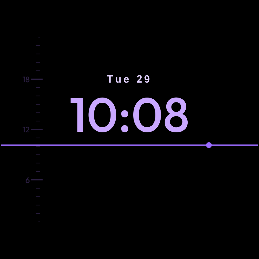 Level watch face, Lilac theme