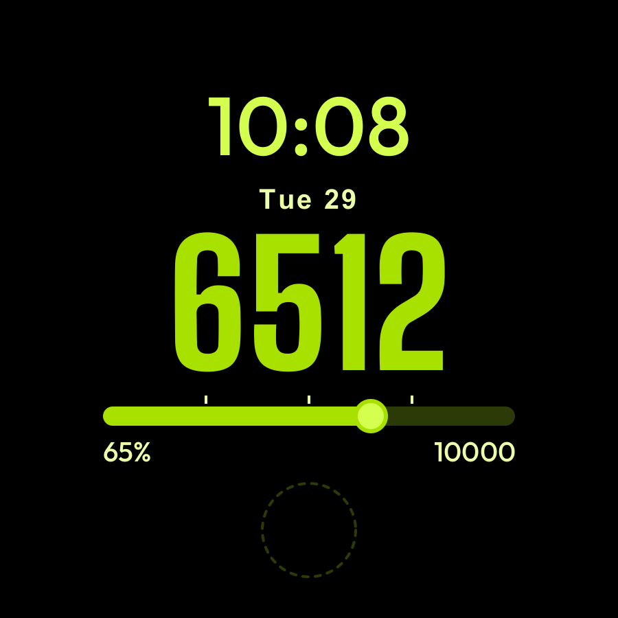 Walker watch face, Lime theme
