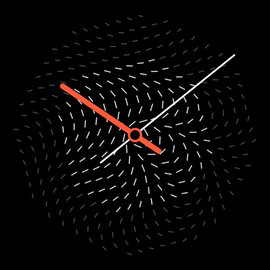 Lines watch face, Snow theme