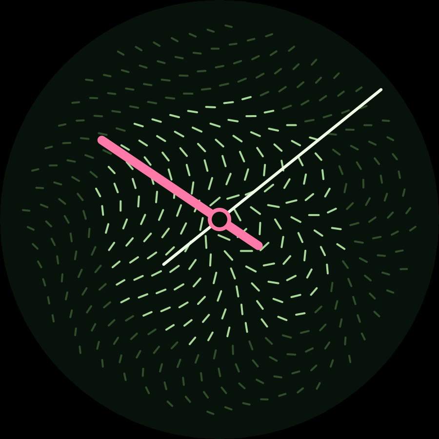 Lines watch face, Pine theme