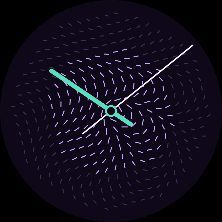 Lines watch face, Lilac theme