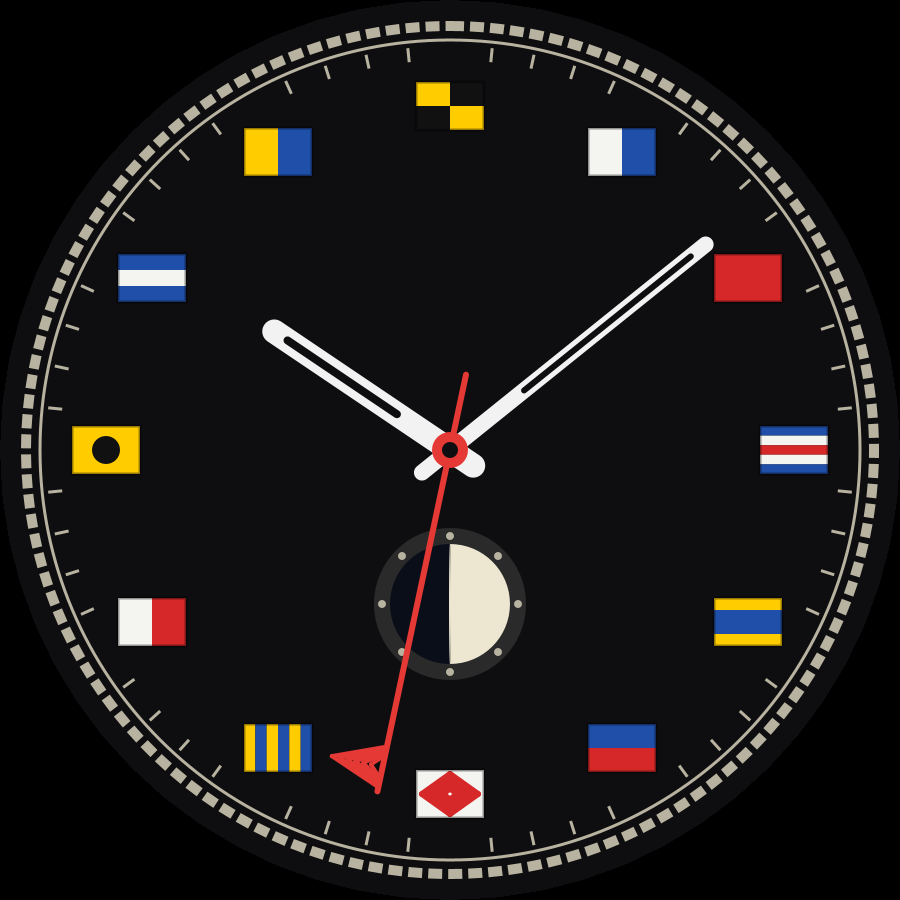 Marine watch face, Classic theme
