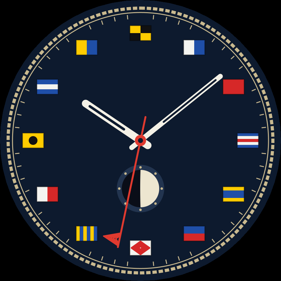 Marine watch face, Navy theme