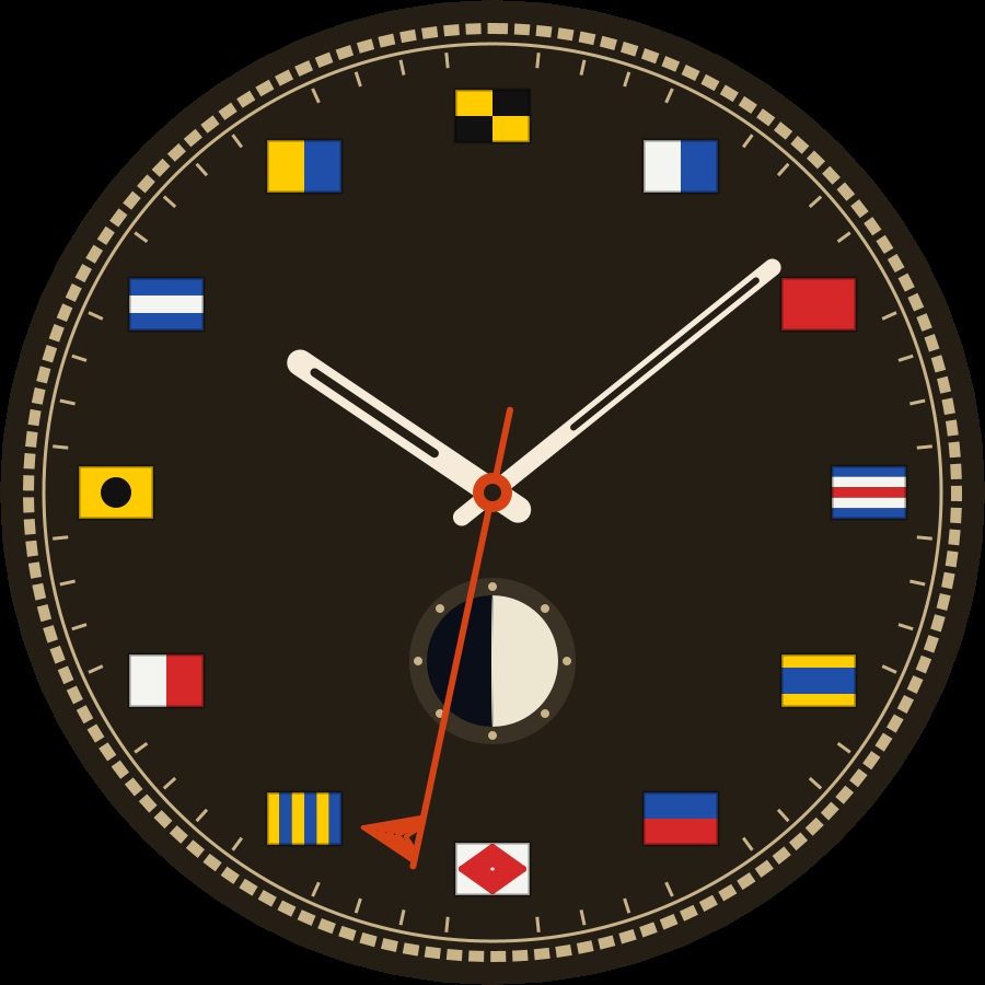 Marine watch face, Sand theme