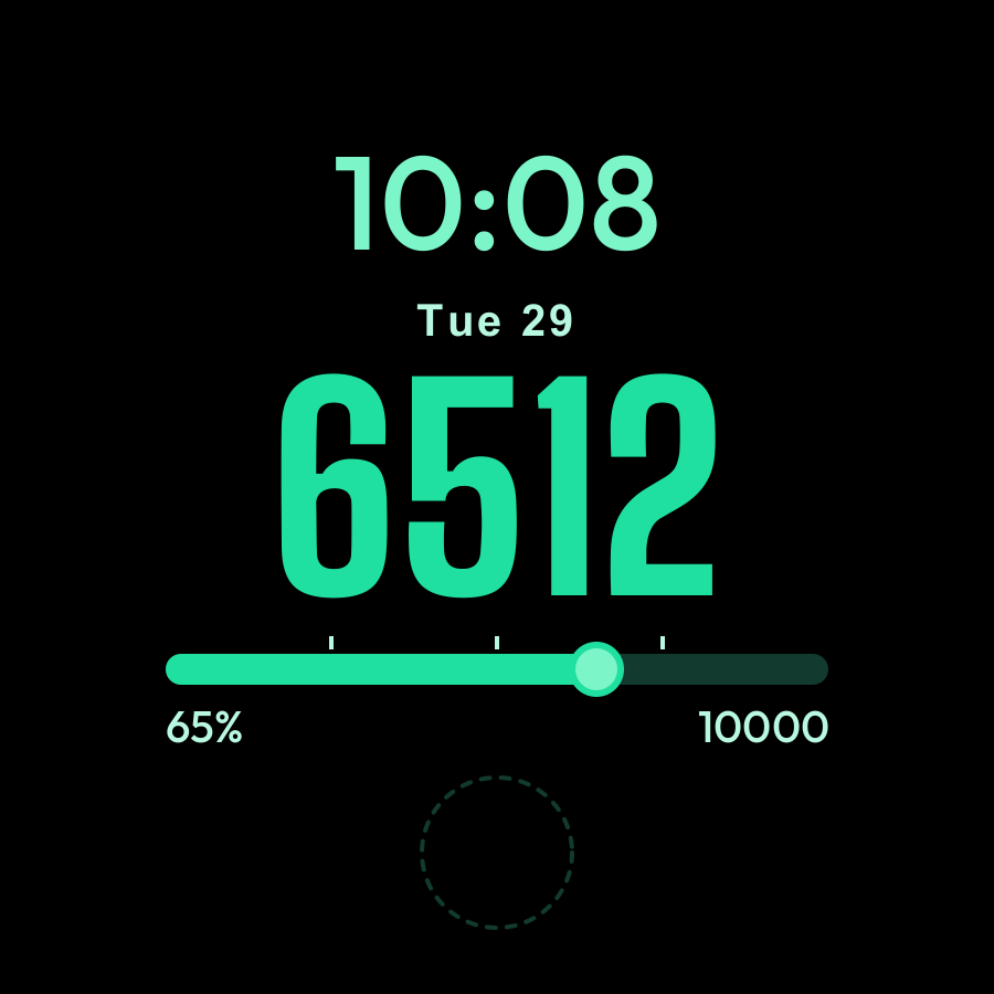 Walker watch face, Mint theme