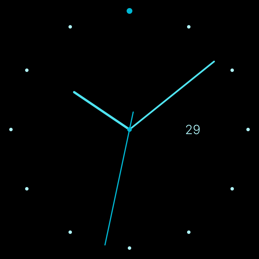 Line watch face, Ocean theme