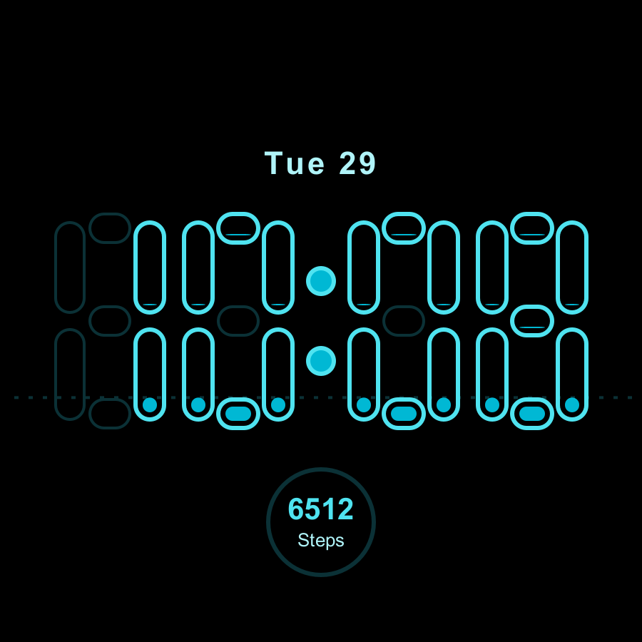 Outline watch face, Ocean theme