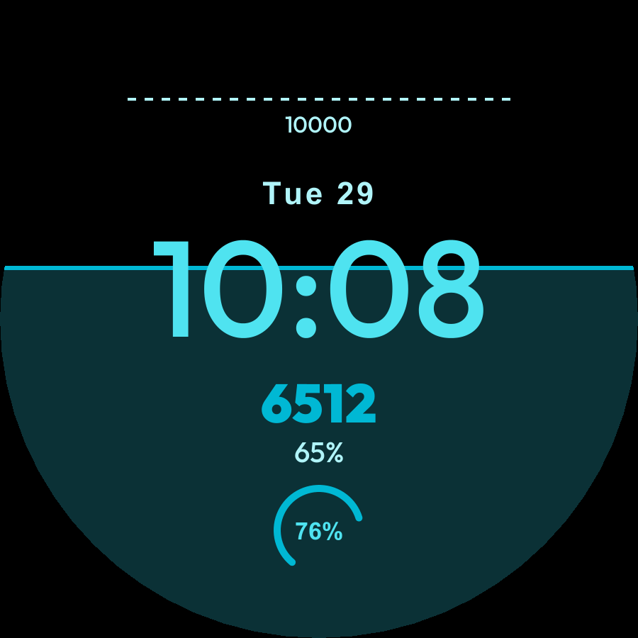 Stride watch face, Ocean theme