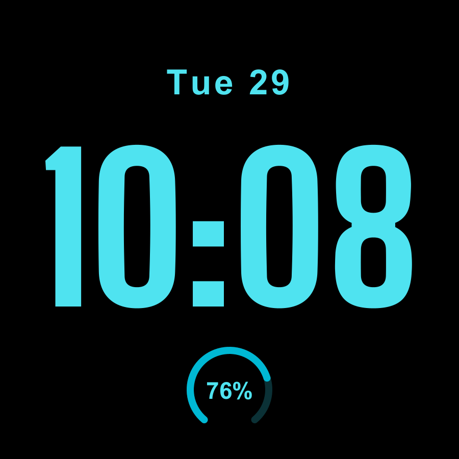 Giant watch face, Ocean theme