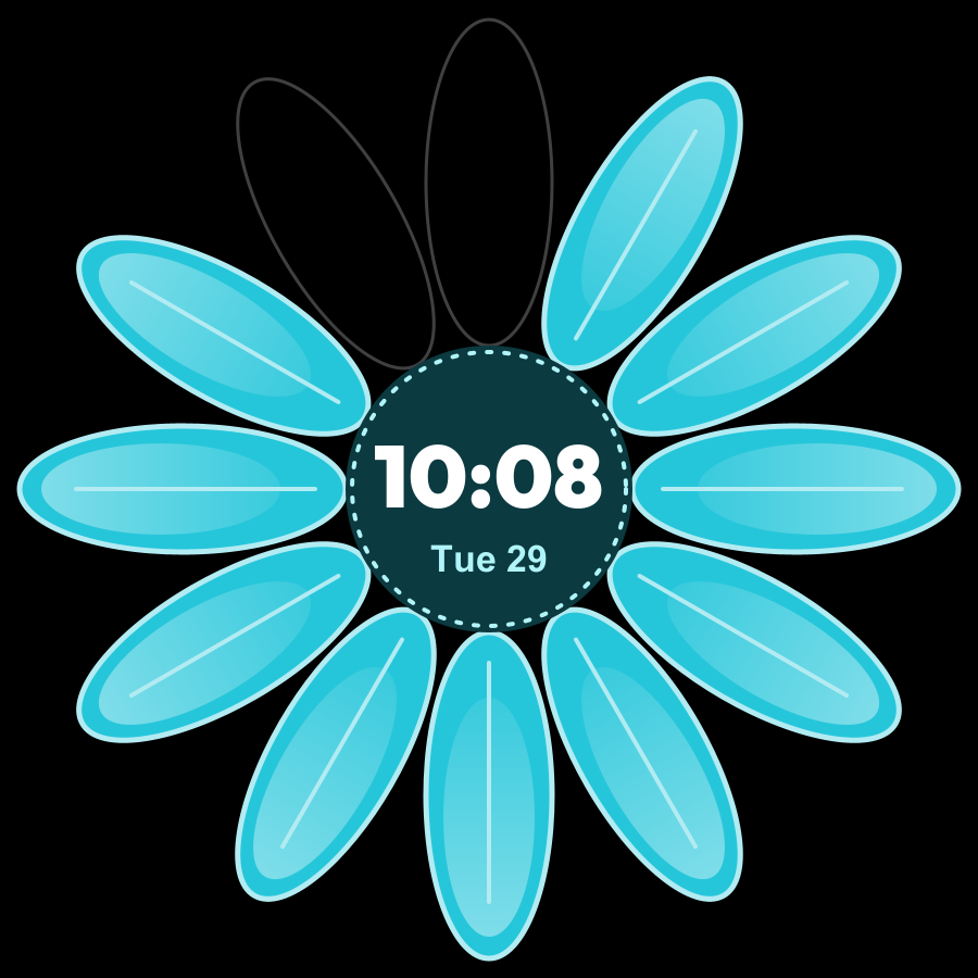 Petal watch face, Ocean theme