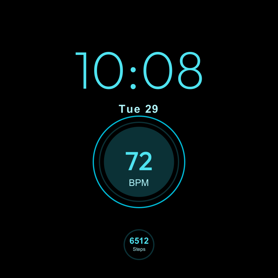 Recovery watch face, Ocean theme