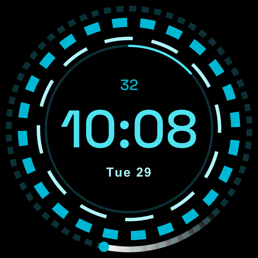 Spin watch face, Ocean theme