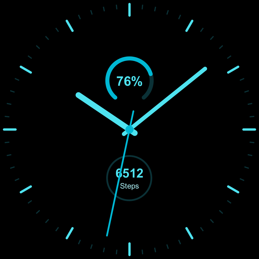Meridian Lite watch face, Ocean theme