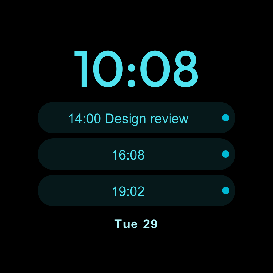 Tri watch face, Ocean theme