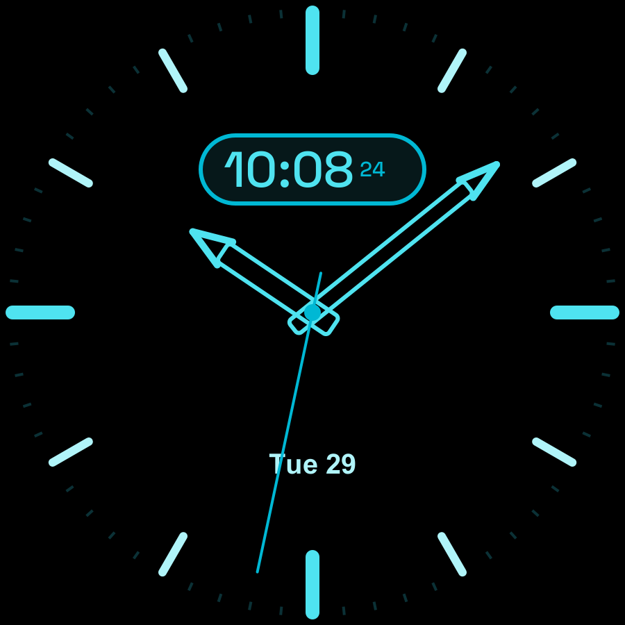 Dual watch face, Ocean theme