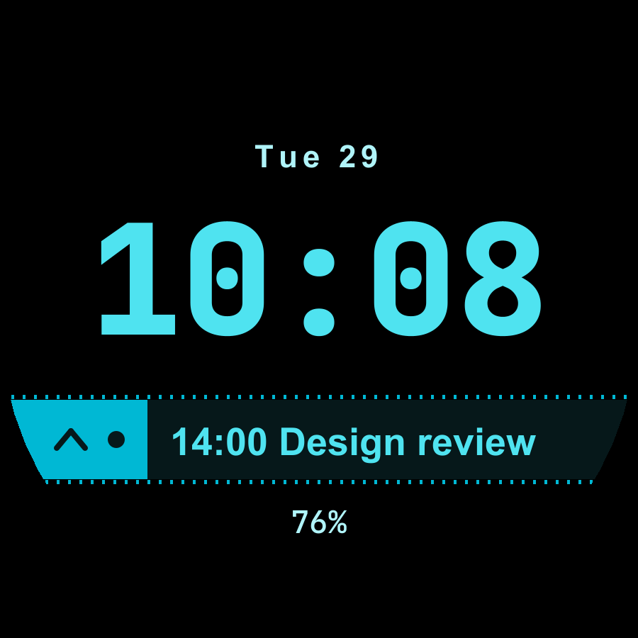 Ticker watch face, Ocean theme