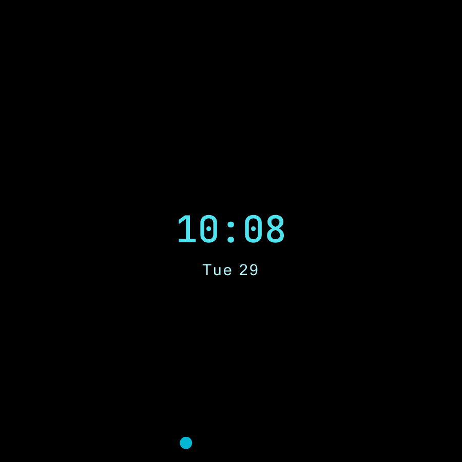 Mono Dot watch face, Ocean theme