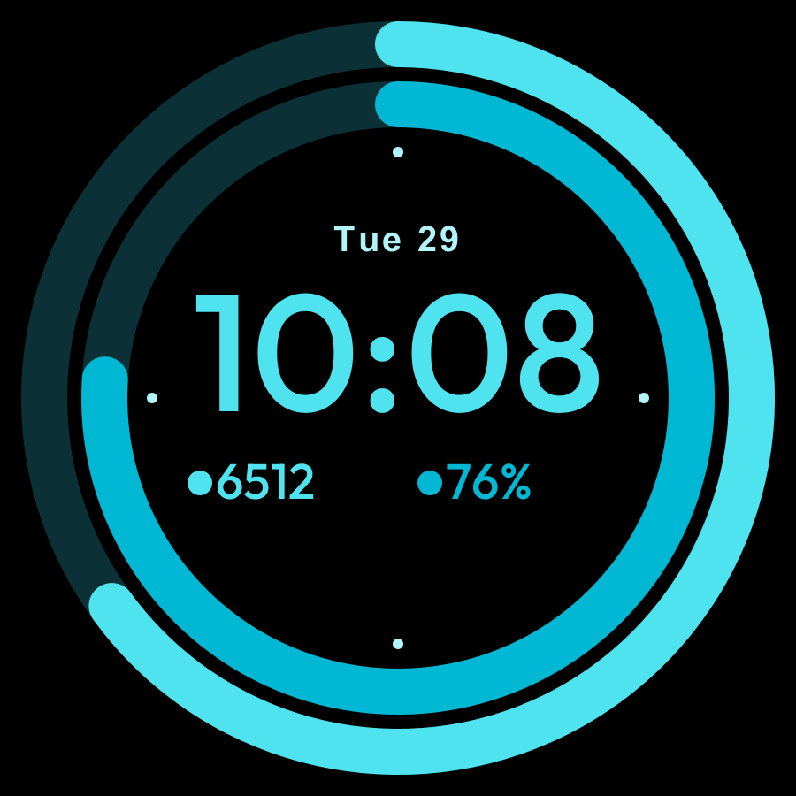 Daily Rings watch face, Ocean theme