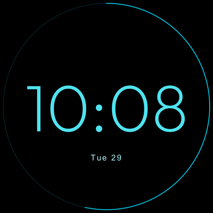 Hairline watch face, Ocean theme