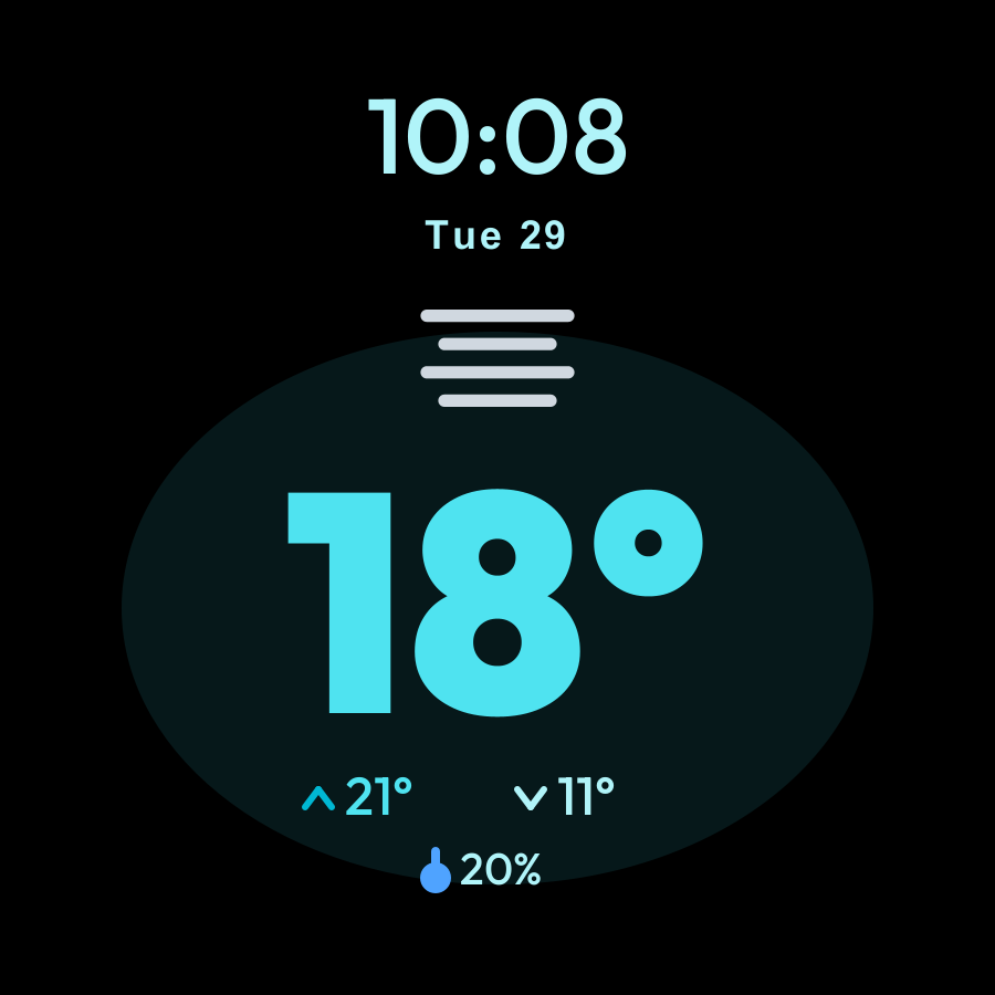 Weather watch face, Ocean theme
