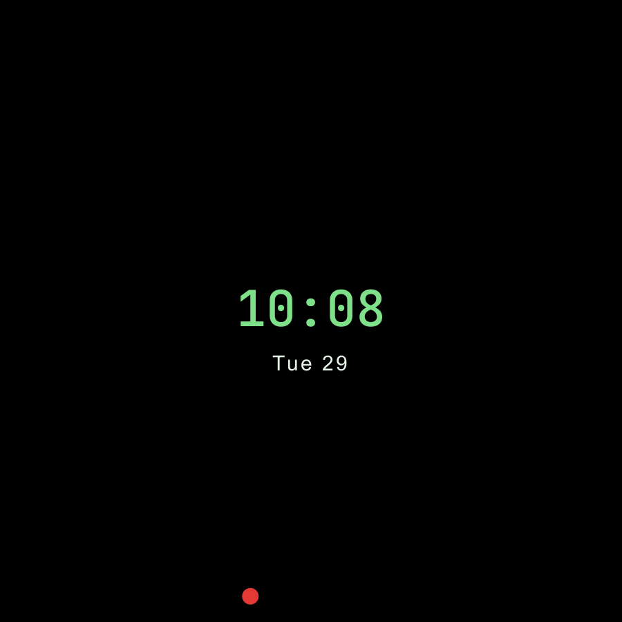 Mono Dot watch face, Pine theme