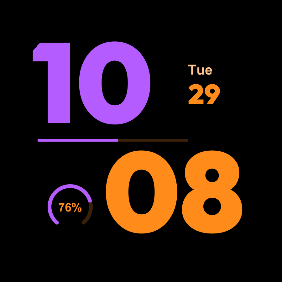 Stack watch face, Pumpkin theme