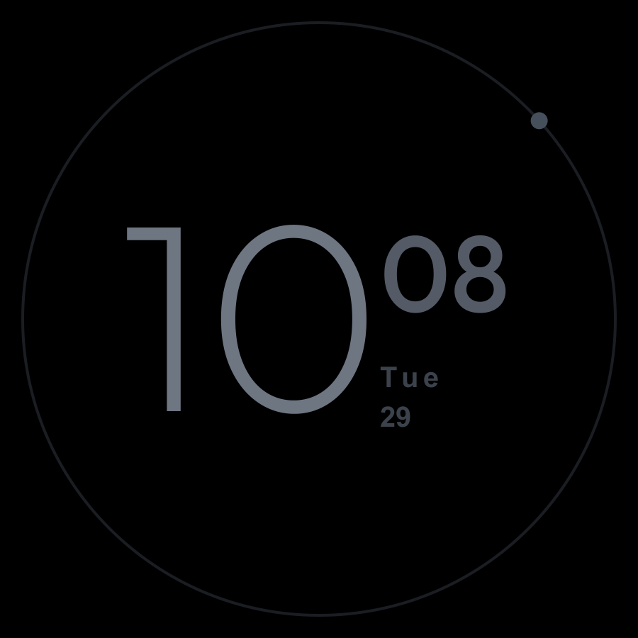 Quiet watch face, Slate theme