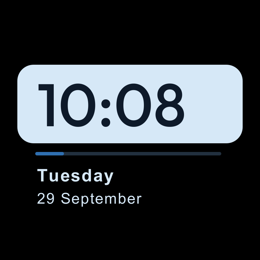 Readable watch face, Sky theme
