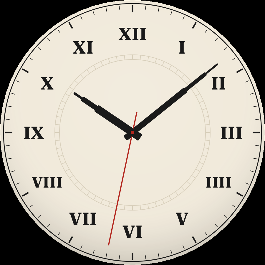 Roman watch face, Ivory theme