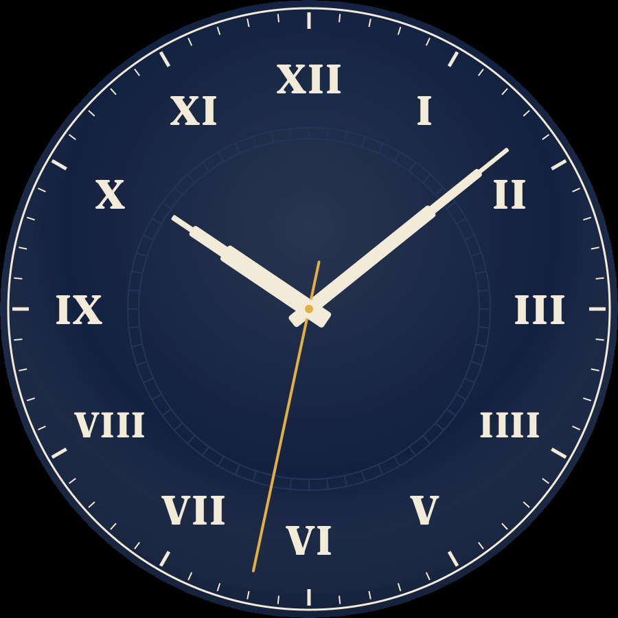 Roman watch face, Navy theme