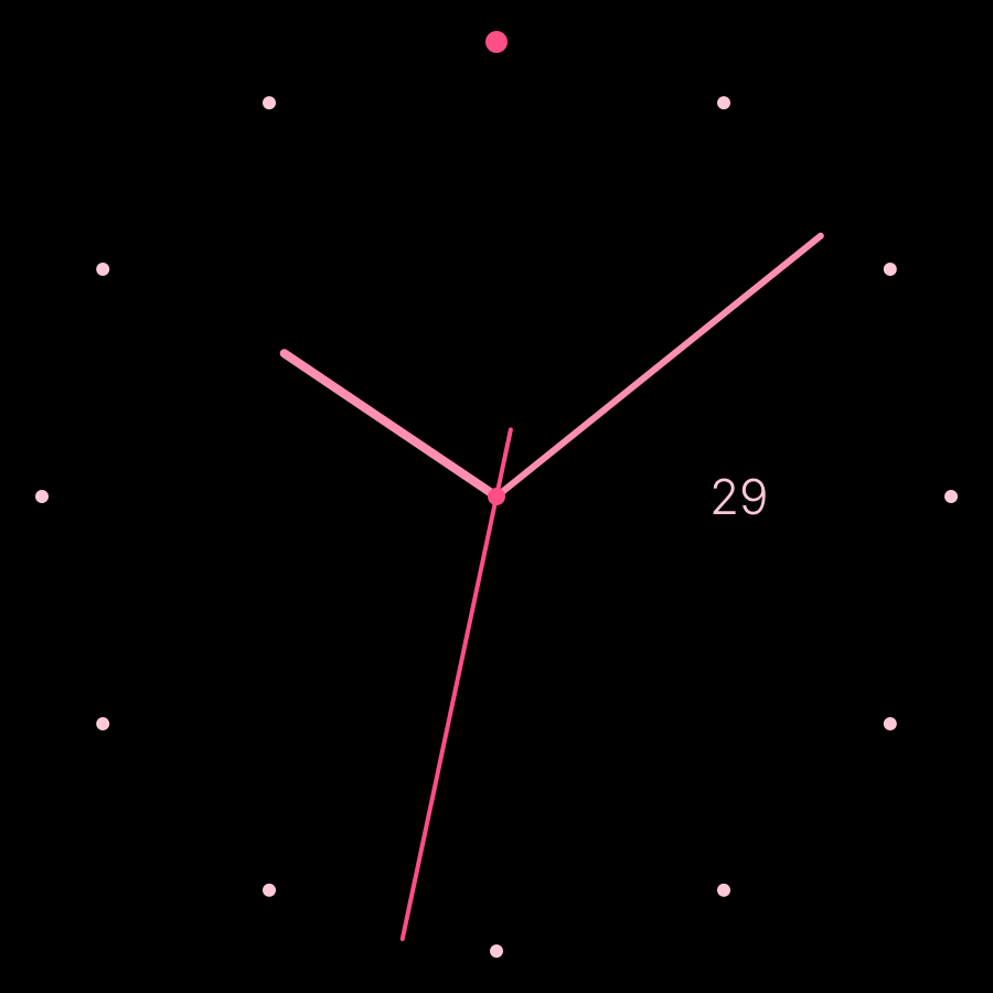Line watch face, Rose theme