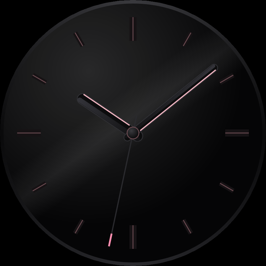 Obsidian Lux watch face, Rose theme